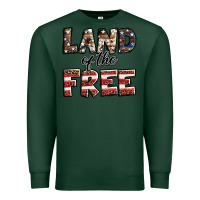 Sports Green Land of the free America western pattern Premium Sweatshirt - Jasminsmagicworld