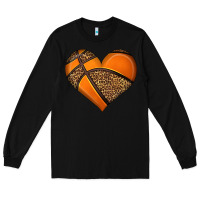 Black basketball heart Long Sleeve Tee - HRA Design Shop