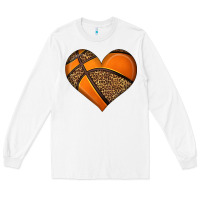 White basketball heart Long Sleeve Tee - HRA Design Shop