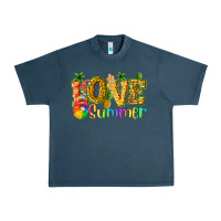 Midnight Navy love summer with pineapple Urban Heavy Tee - texasbilliewilder