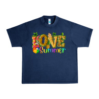 Navy love summer with pineapple Urban Heavy Tee - texasbilliewilder