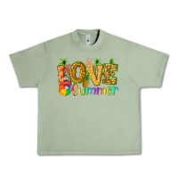 Oil Green love summer with pineapple Urban Heavy Tee - texasbilliewilder
