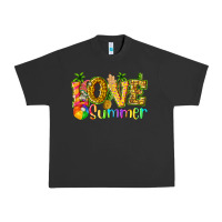 Pigment Black love summer with pineapple Urban Heavy Tee - texasbilliewilder