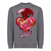 Storm heart glass vase love tickets with rose Heavyweight Sweatshirt - RanaPortraitStore