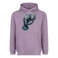 Lavender Manatee Illustrations Heavyweight Hoodie - LillyAllenDesigns