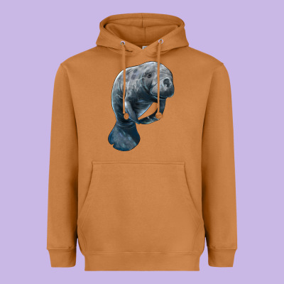 Manatee Illustrations Heavyweight Hoodie Designed By Lillyallendesigns