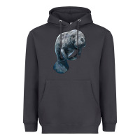 Smoke Manatee Illustrations Heavyweight Hoodie - LillyAllenDesigns