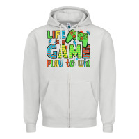 Dove Grey life is a game play to win Zipper Hoodie - JahusDesignShop
