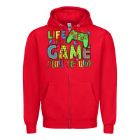 Red life is a game play to win Zipper Hoodie - JahusDesignShop