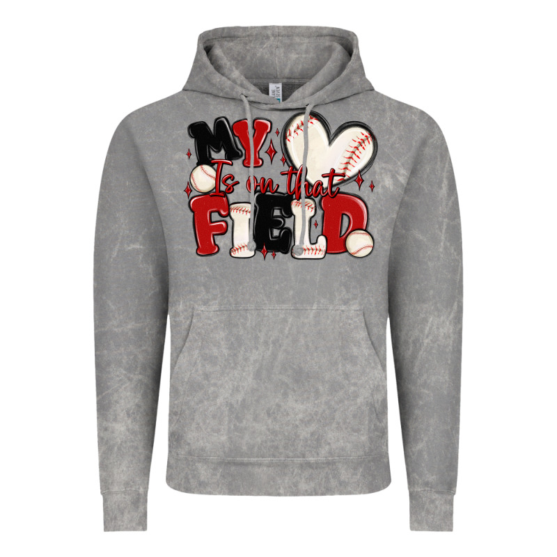 My Heart Is On That Field Baseball Vintage Hoodie by MaliasSmallBusiness | Teevron