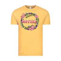 Vintage Mustard mother with floral wreath Vintage Tee - RanaPortraitStore
