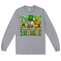 Heather Grey St. Patrick's Day shamrockin' with my gnomies Long Sleeve Tee - Neo Western