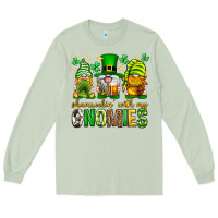 Matcha St. Patrick's Day shamrockin' with my gnomies Long Sleeve Tee - Neo Western