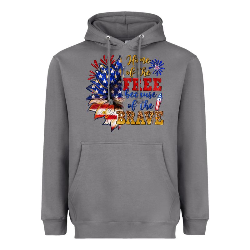 Home Of The Free Because Of The Brave Heavyweight Hoodie by NancyCooperArtShop | Teevron