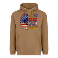 Toasted Coconut home of the free because of the brave Heavyweight Hoodie - NancyCooperArtShop