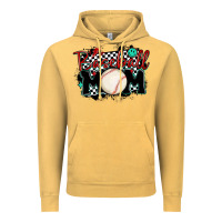 Vintage Mustard baseball mom Vintage Hoodie - MaliasSmallBusiness