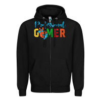 Black professional gamer Zipper Hoodie - JahusDesignShop