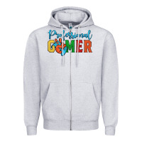 Heather Grey professional gamer Zipper Hoodie - JahusDesignShop