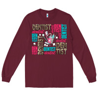 Burgundy dentist Long Sleeve Tee - AdoDesignShop