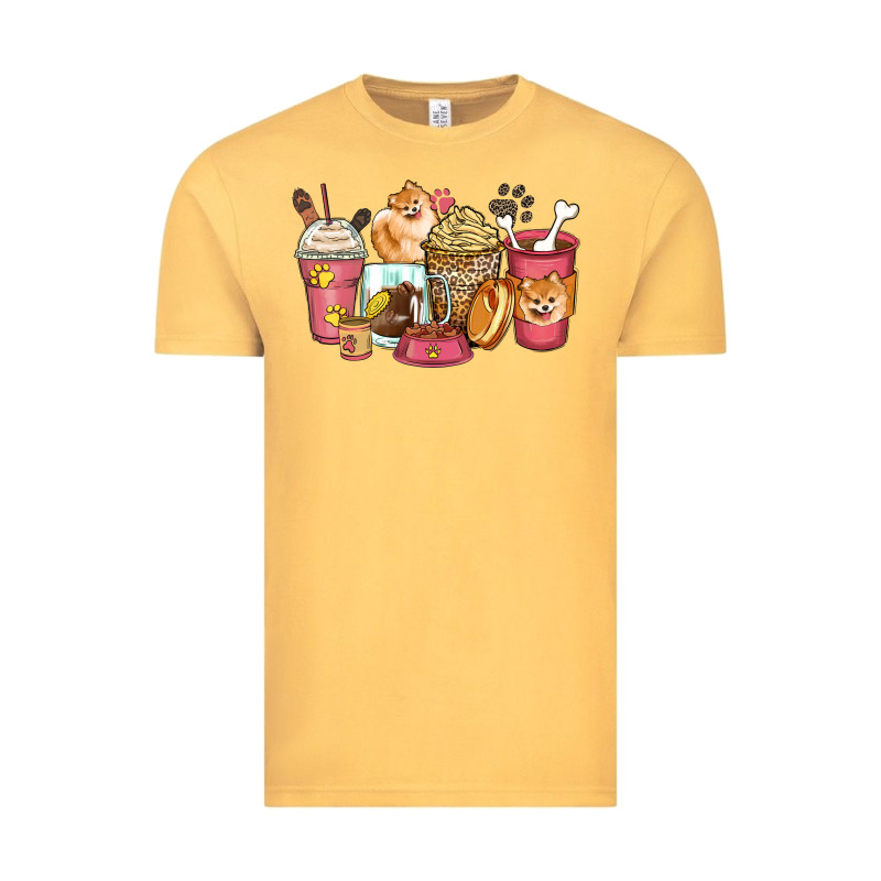 Pomeranian Coffee Cups Vintage Tee by Zillion Design Studio | Teevron