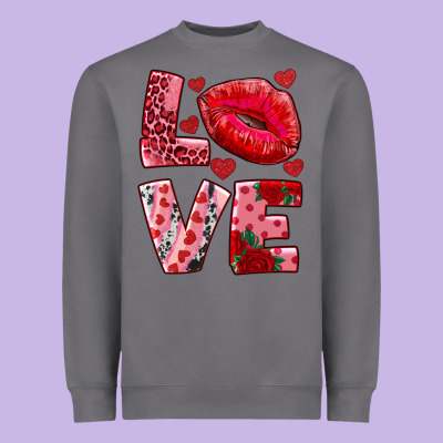 Heavyweight Sweatshirt love kiss