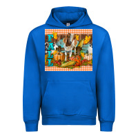 Cobalt fall with baby goat Urban Hoodie - LillyAllenDesigns