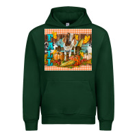 Forest Green fall with baby goat Urban Hoodie - LillyAllenDesigns