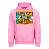 Fuchsia Pink fall with baby goat Urban Hoodie - LillyAllenDesigns