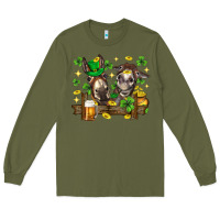 Army Green St. Patrick's Day donkey Long Sleeve Tee - Neo Western