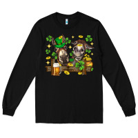 Black St. Patrick's Day donkey Long Sleeve Tee - Neo Western