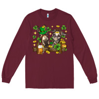 Burgundy St. Patrick's Day donkey Long Sleeve Tee - Neo Western