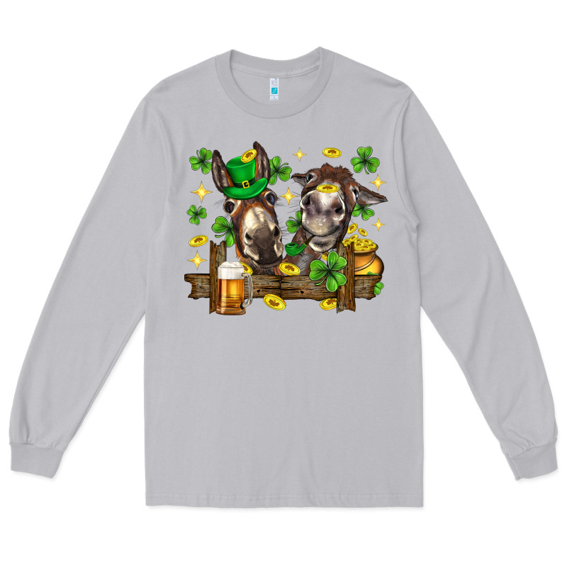 St. Patrick's Day Donkey Long Sleeve Tee by Neo Western | Teevron