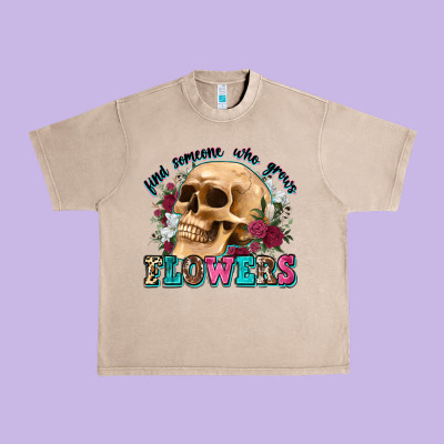 Find Someone Who Grows Flowers Urban Heavy Tee Designed By Zillion Design Studio