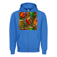 True Royal christmas gift box seamless pattern Zipper Hoodie - BundleAndBundleShop