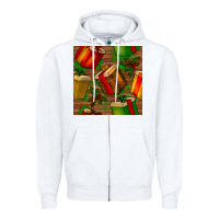 White christmas gift box seamless pattern Zipper Hoodie - BundleAndBundleShop