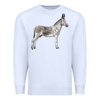 White Andalusian Donkey Premium Sweatshirt - LillyAllenDesigns