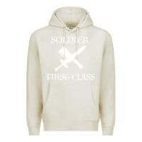 Oatmeal Heather Soldıer First Class Premium Hoodie - Bettercallsaul