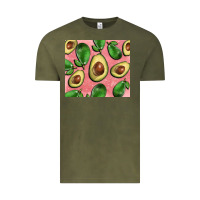 Vintage Olive avacado pink tumbler Vintage Tee - BarkalooDesign