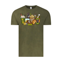 Vintage Olive pitbull coffee cups Vintage Tee - Zillion Design Studio