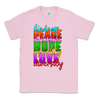Bubblegum Pink kindness peace inclusion hope equality love diversity Classic Tee - HRA Design Shop
