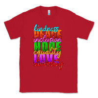 Red kindness peace inclusion hope equality love diversity Classic Tee - HRA Design Shop
