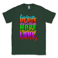 Sports Green kindness peace inclusion hope equality love diversity Classic Tee - HRA Design Shop