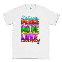 White kindness peace inclusion hope equality love diversity Classic Tee - HRA Design Shop
