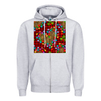 Heather Grey christmas lights and leopard hearts seamless pattern Zipper Hoodie - BundleAndBundleShop