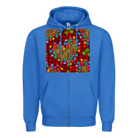 True Royal christmas lights and leopard hearts seamless pattern Zipper Hoodie - BundleAndBundleShop