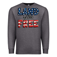 Charcoal Heather Land of the free America Premium Sweatshirt - Jasminsmagicworld