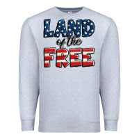 Heather Grey Land of the free America Premium Sweatshirt - Jasminsmagicworld