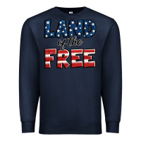 Navy Land of the free America Premium Sweatshirt - Jasminsmagicworld