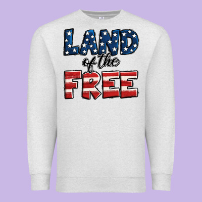 Land Of The Free America Premium Sweatshirt Designed By Jasminsmagicworld