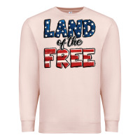 Pale Pink Land of the free America Premium Sweatshirt - Jasminsmagicworld